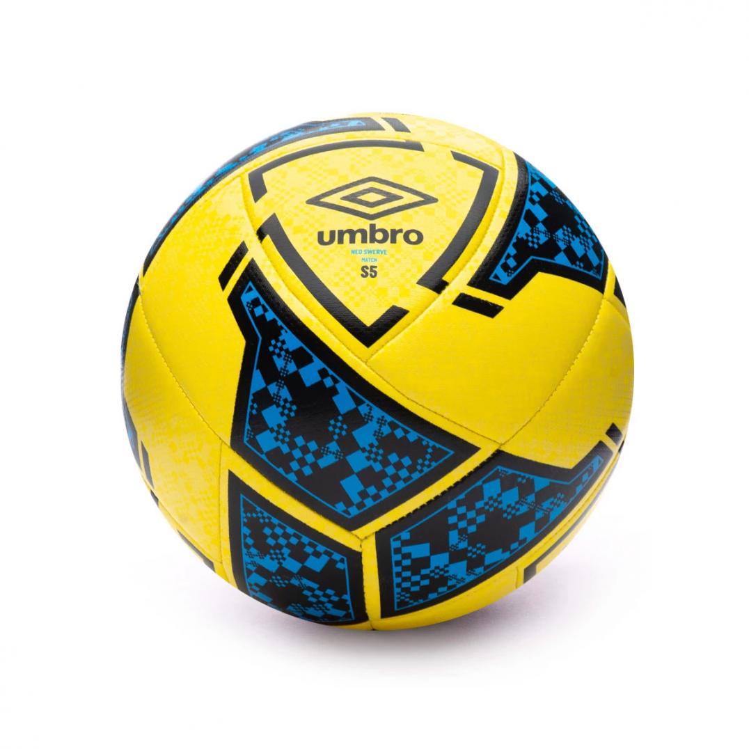 Umbro Neo Swerve Match Yellow Black Malibu Blue Ball