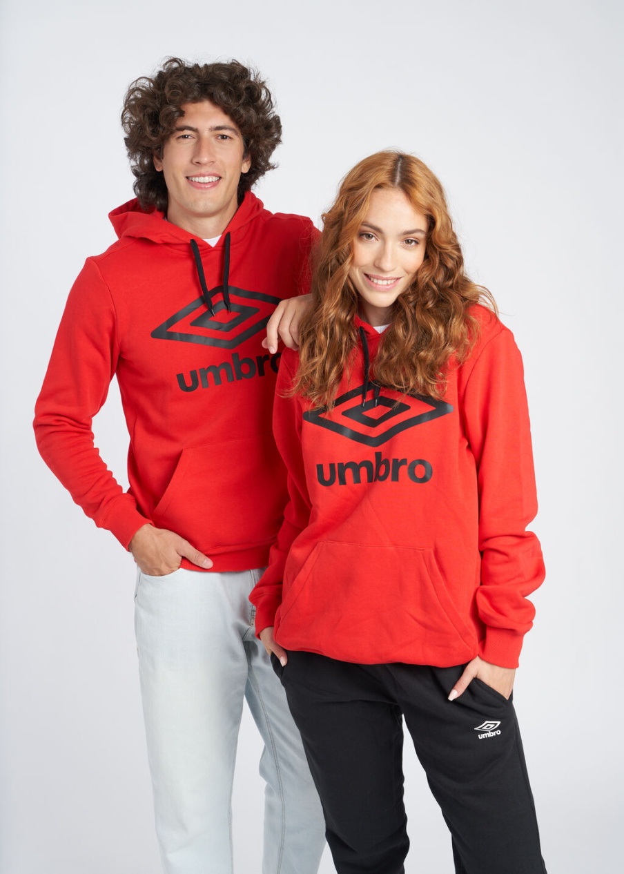 SUDADERA UMBRO WARDROBE FW LARGE LOGO HOODIE Red / Black / Black