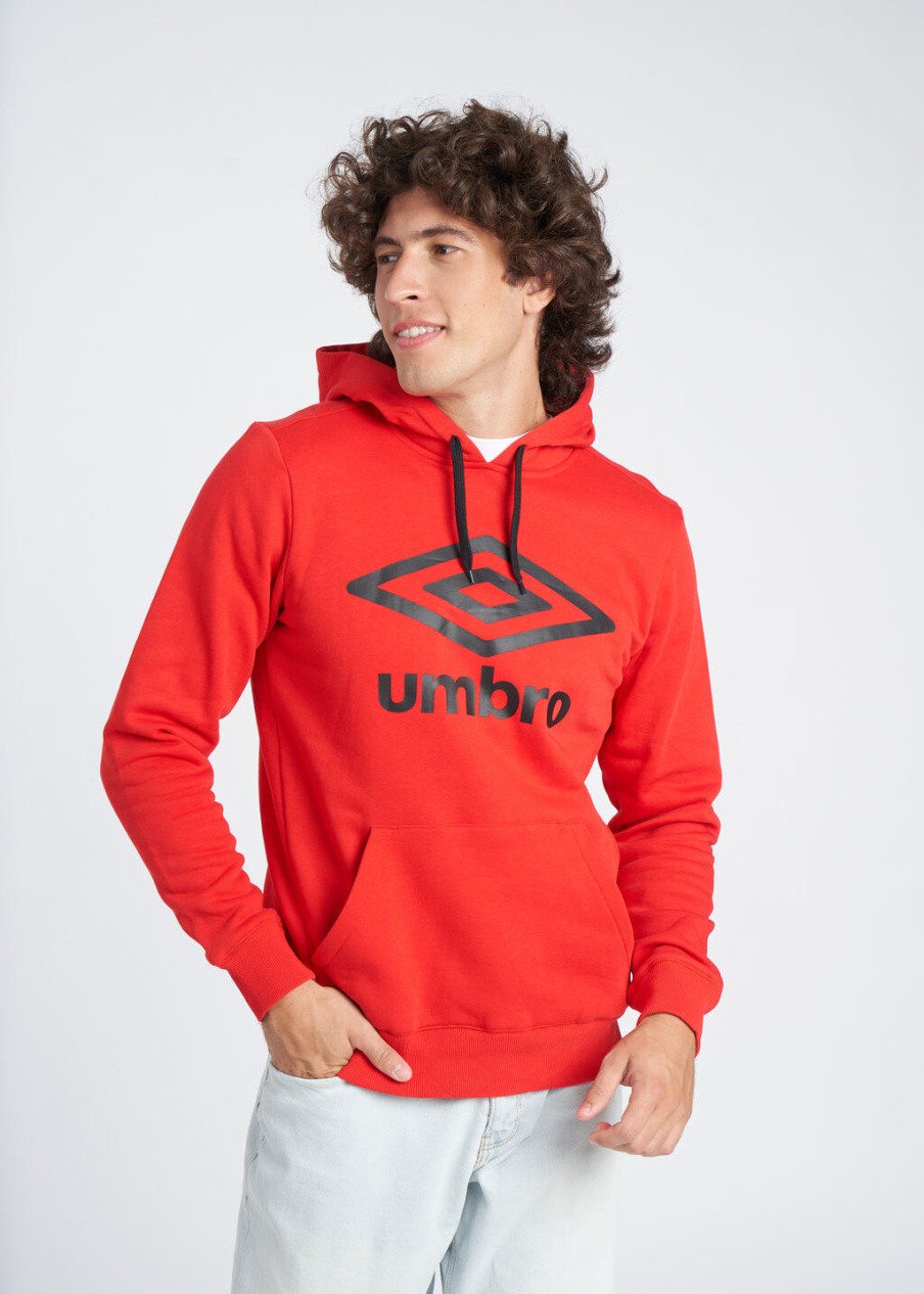SUDADERA UMBRO WARDROBE FW LARGE LOGO HOODIE Red / Black / Black