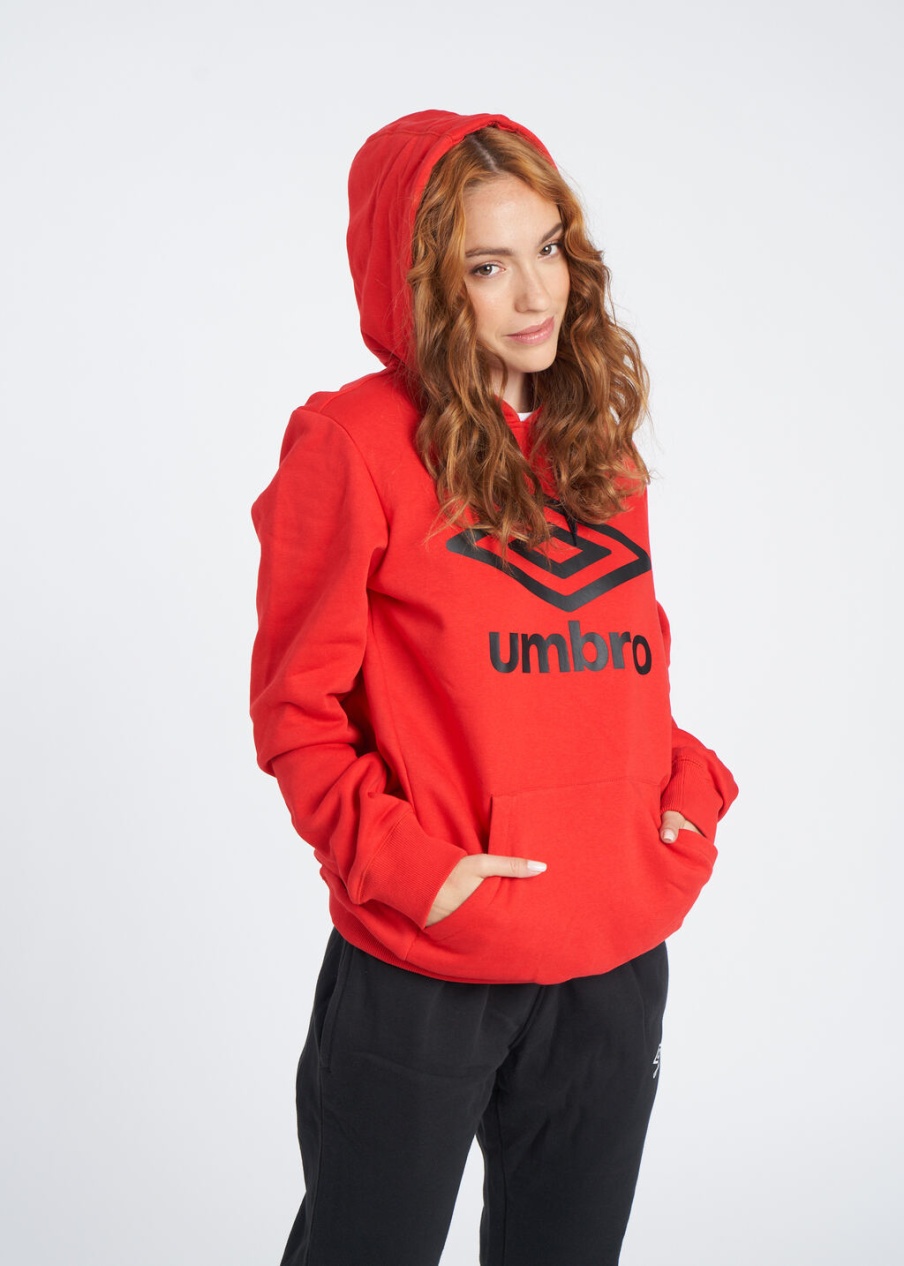 SUDADERA UMBRO WARDROBE FW LARGE LOGO HOODIE Red / Black / Black