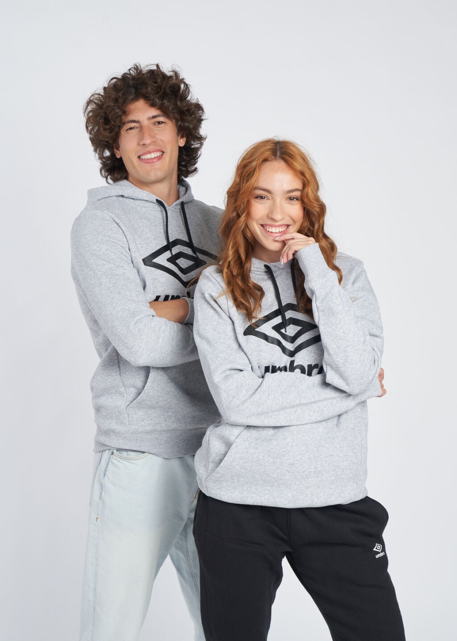 SUDADERA UMBRO WARDROBE FW LARGE LOGO HOODIE Grey / Black / Black