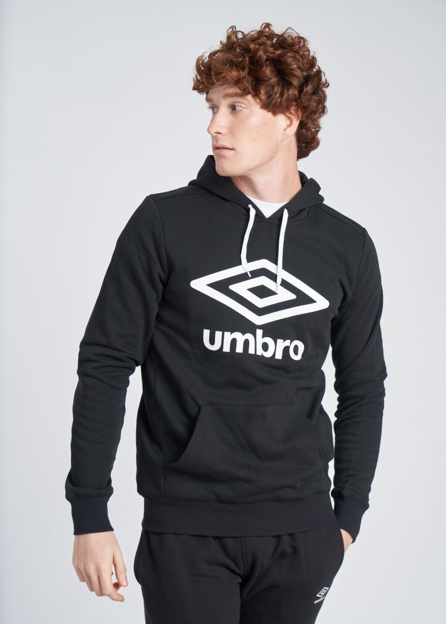 SUDADERA UMBRO WARDROBE FW LARGE LOGO HOODIE Black / White / White
