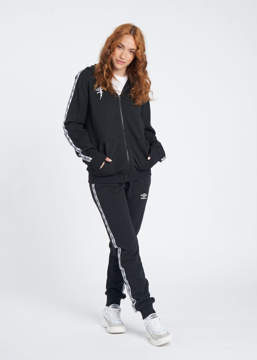 UMBRO FW TAPED ZIP HOODIE JACKET Black