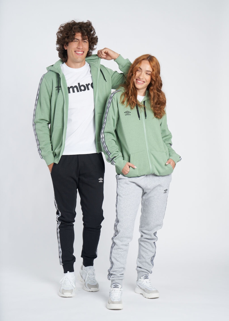 UMBRO FW TAPED ZIP HOODIE JACKET Green