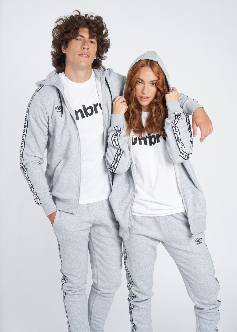 UMBRO FW TAPED ZIP HOODIE JACKET Gray