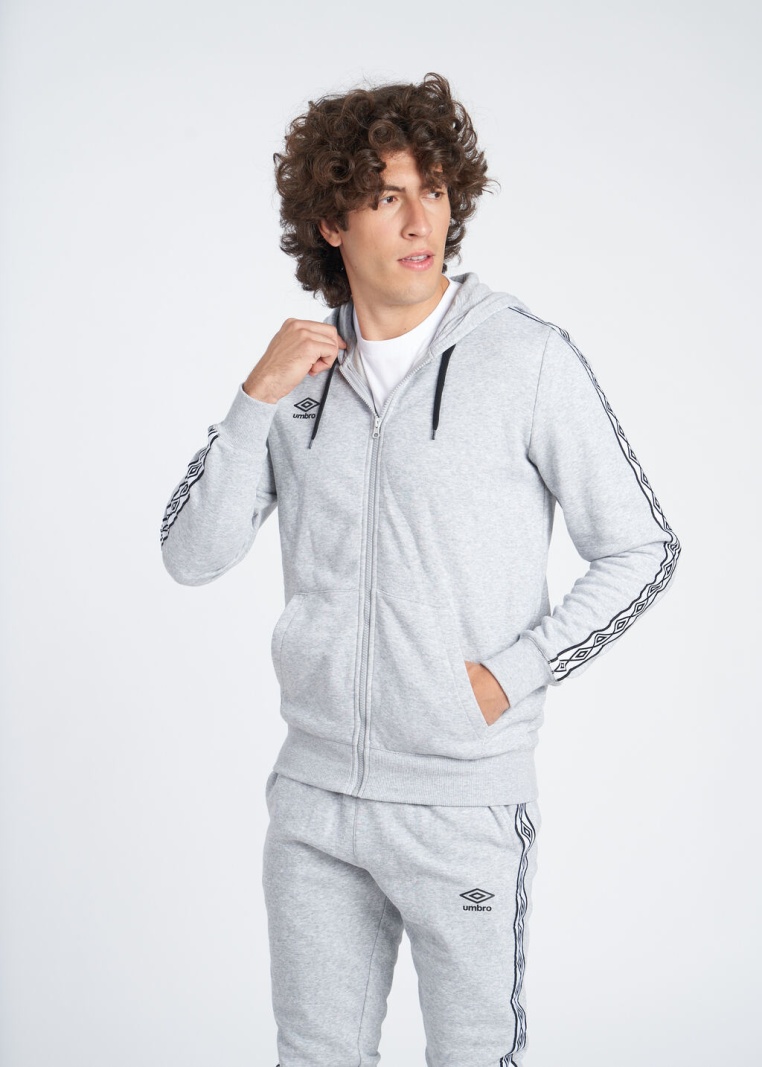 CHAQUETA UMBRO FW TAPED ZIP HOODIE Grey