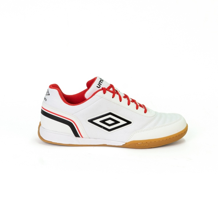Umbro Futsal Street V Indoor Soccer Shoe White/ Black / Red