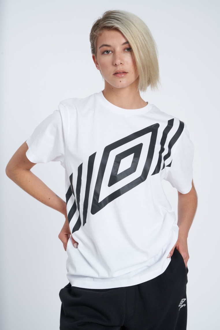 Umbro FW Diamond Says Graphic T-shirt White / Black