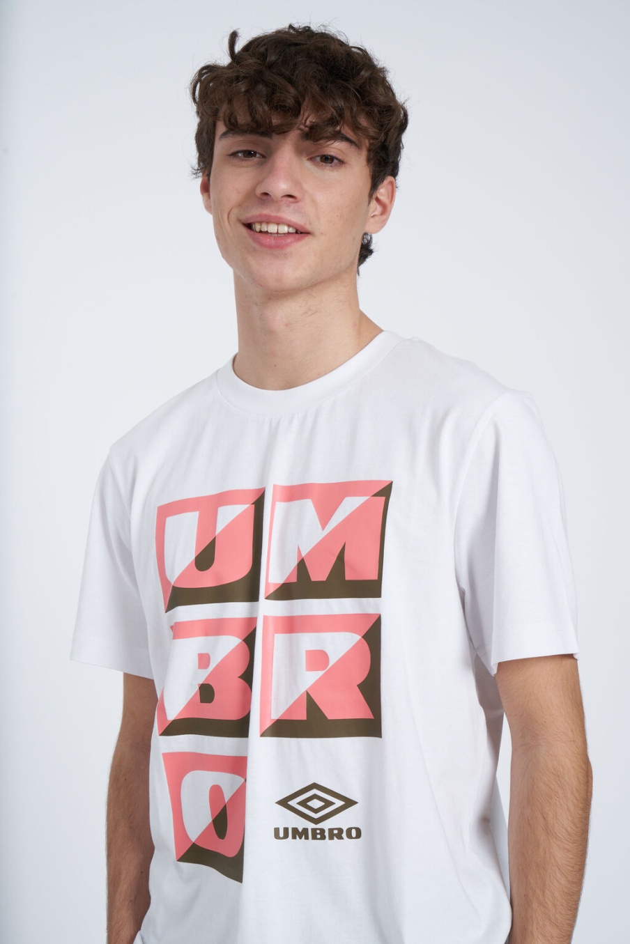 Umbro Zuma Graphic T-shirt White / Pink / Dark Olive