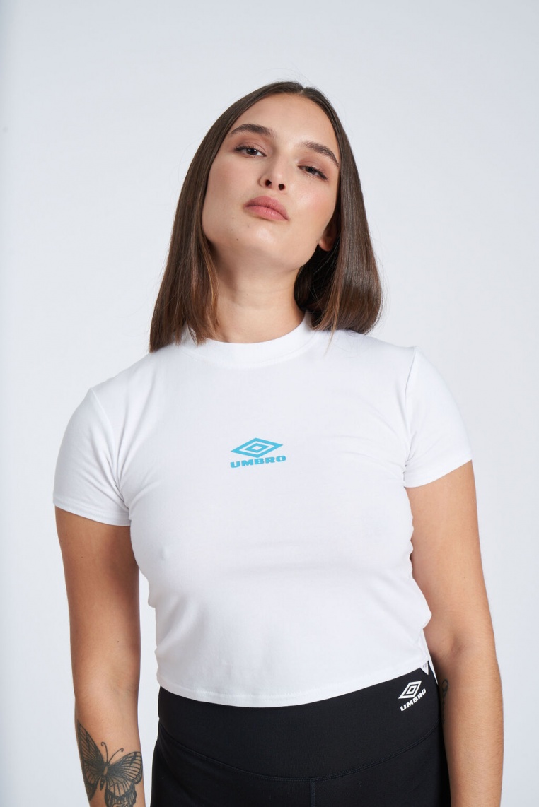Umbro Fitted Crop White T-shirt