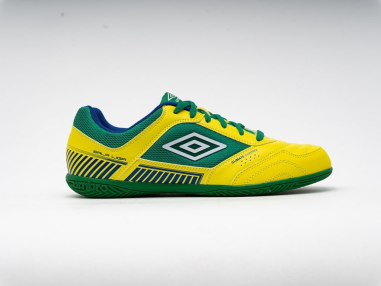 Umbro Sala Liga II Indoor Soccer Shoe Yellow / Green / White
