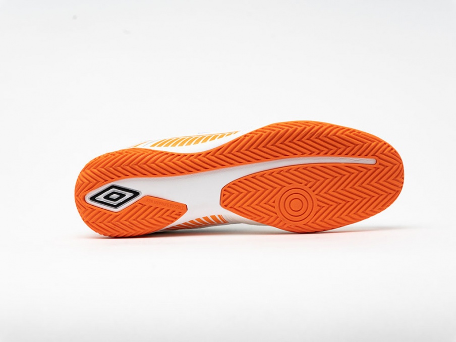 Umbro Sala Pro II Indoor Soccer Shoe White / Orange / Black