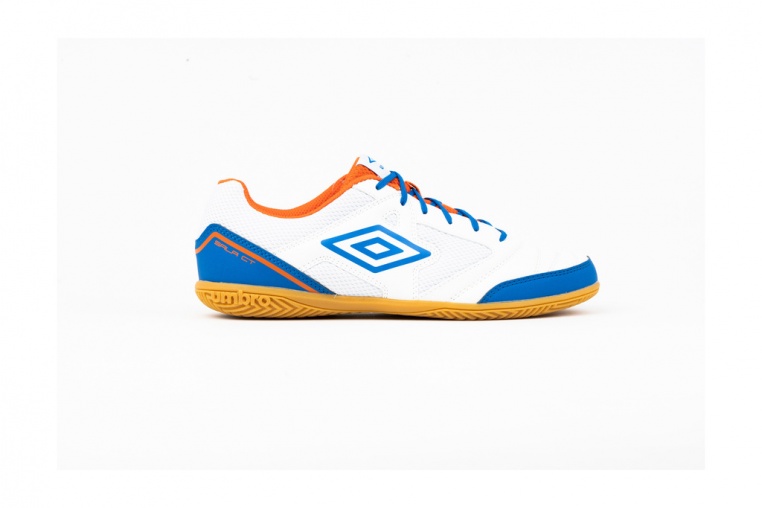Umbro Sala CT Junior Indoor Soccer Shoe White / Blue / Orange