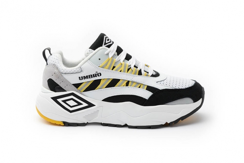 Umbro Neptune White / Black / Yellow Sneaker