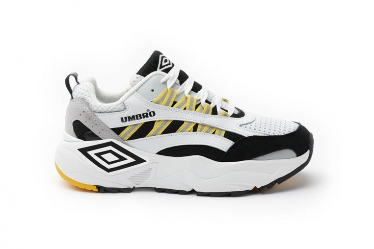Umbro Neptune White / Black / Yellow Sneaker