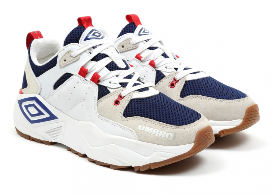 Sapato Umbro Run Branco / Marinho / Vermelho