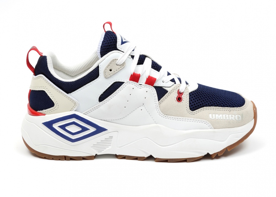 Sapato Umbro Run Branco / Marinho / Vermelho