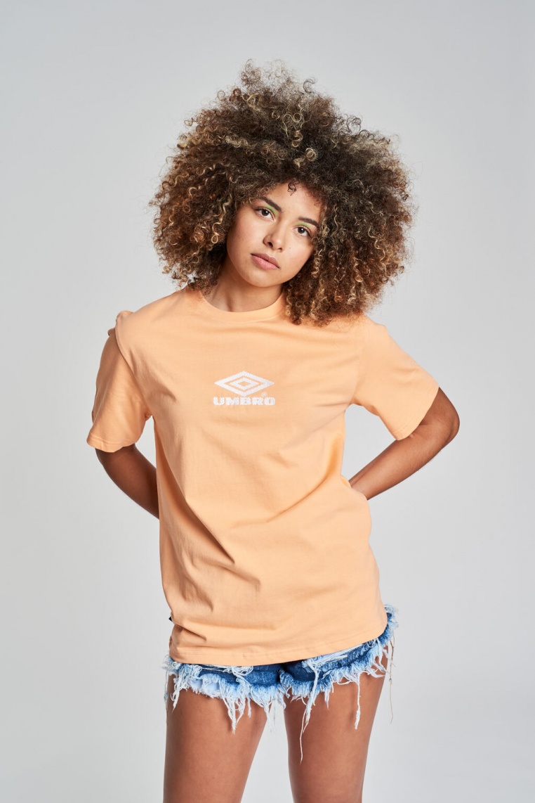 Camiseta Umbro Classico 2.0 Boyfriend Peach