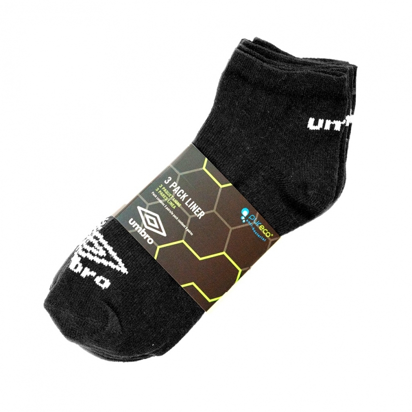 Pack 3 Liner Socks Umbro Black