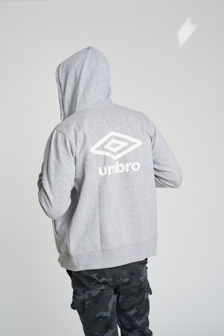 Jaqueta com capuz duplo Umbro cinza