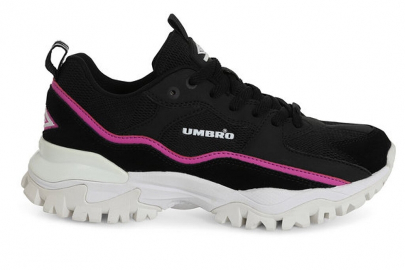Umbro Bumpy Sneaker in Schwarz / Weiß / Fuchsia