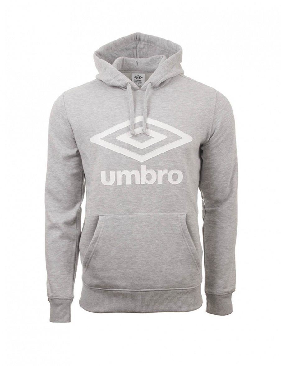 Umbro Wardrobe Hoodie Large Logo Junior Gray / White