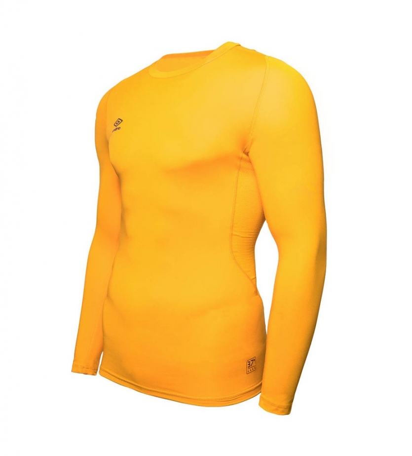 T-shirt térmico Umbro Núcleo de manga comprida amarelo
