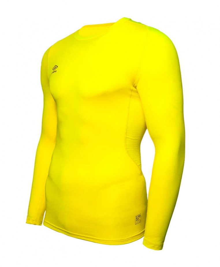 Camiseta Térmica Umbro Manga Larga Core Fluor Yellow