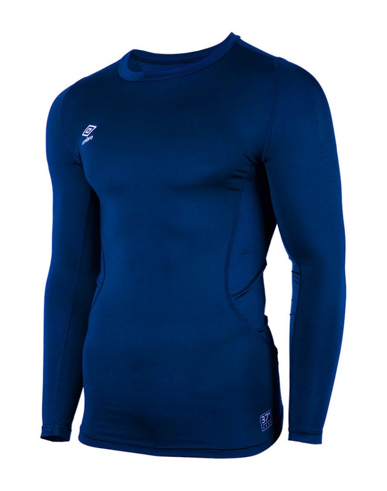 Core Crew camisa esportiva azul de manga comprida térmica