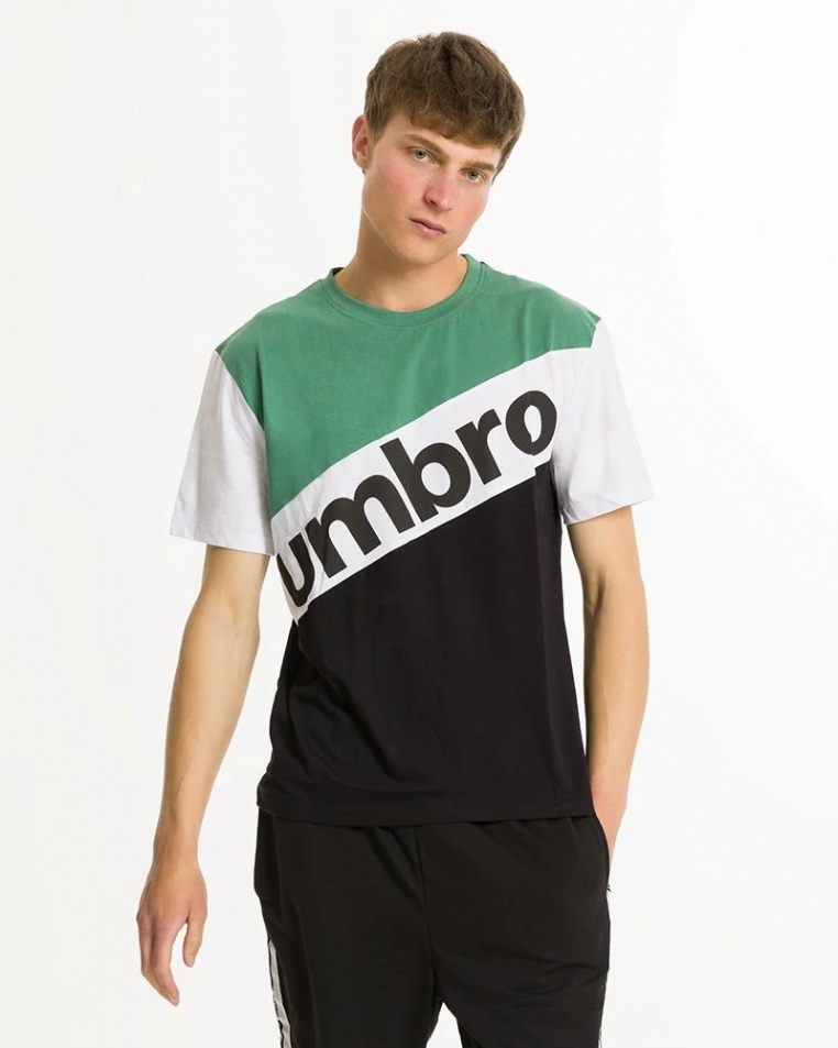 Camiseta Umbro SS Preto / Posy Verde