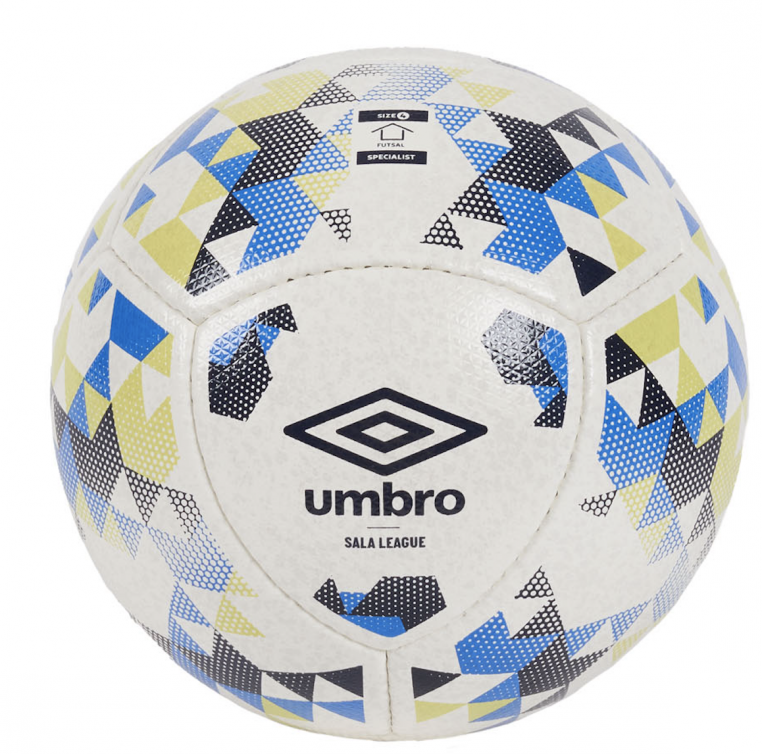 Umbro Sala League Ball Branco / Blazer Navy / Strong Blue / Sunny Lime 21150U-LA2