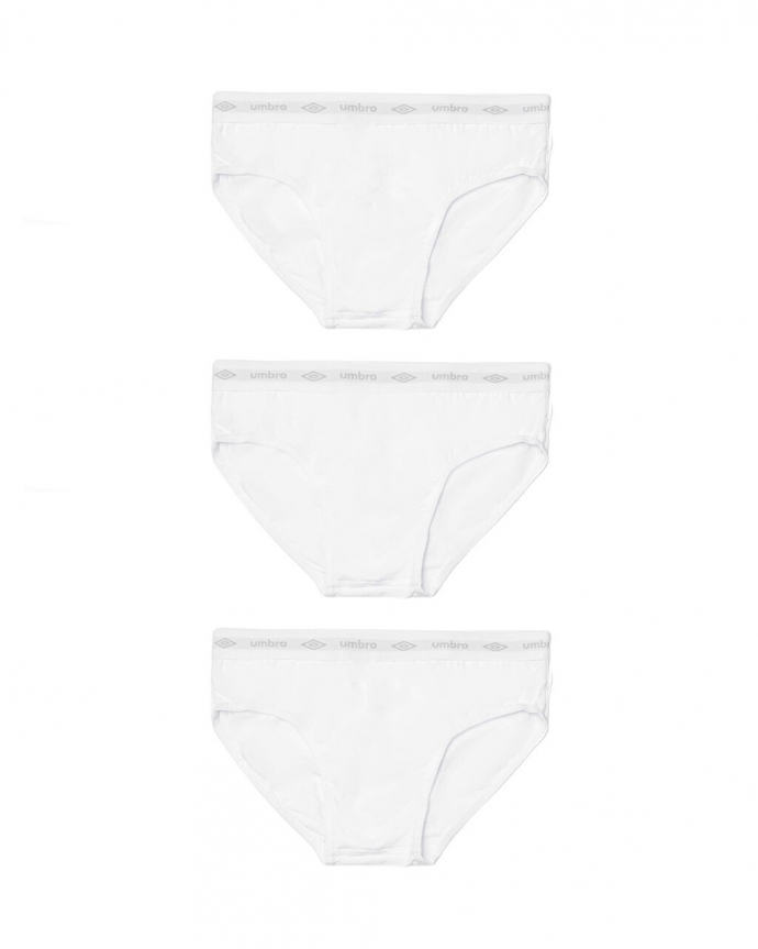 3 PACK BRIEFS STRETCH COTTON WITH LOGO
