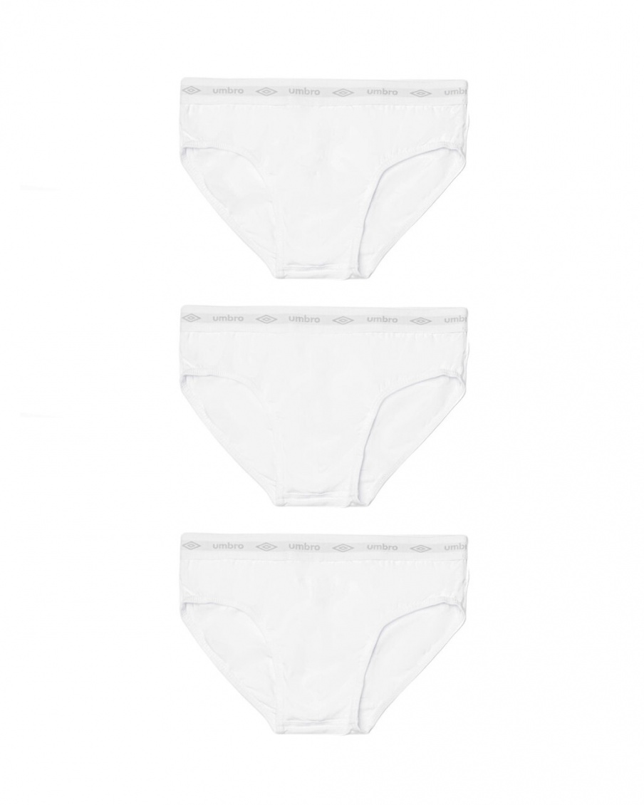 PACOTE DE 3 CALCINHAS DE ALGODÃO STRETCH COM LOGOTIPO