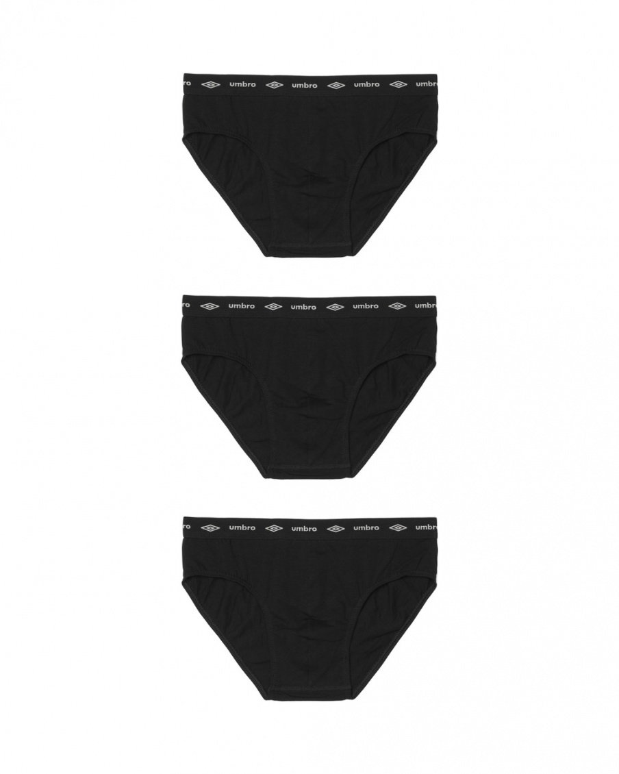 3 Pack Briefs Stretch Cotton With Logo Black