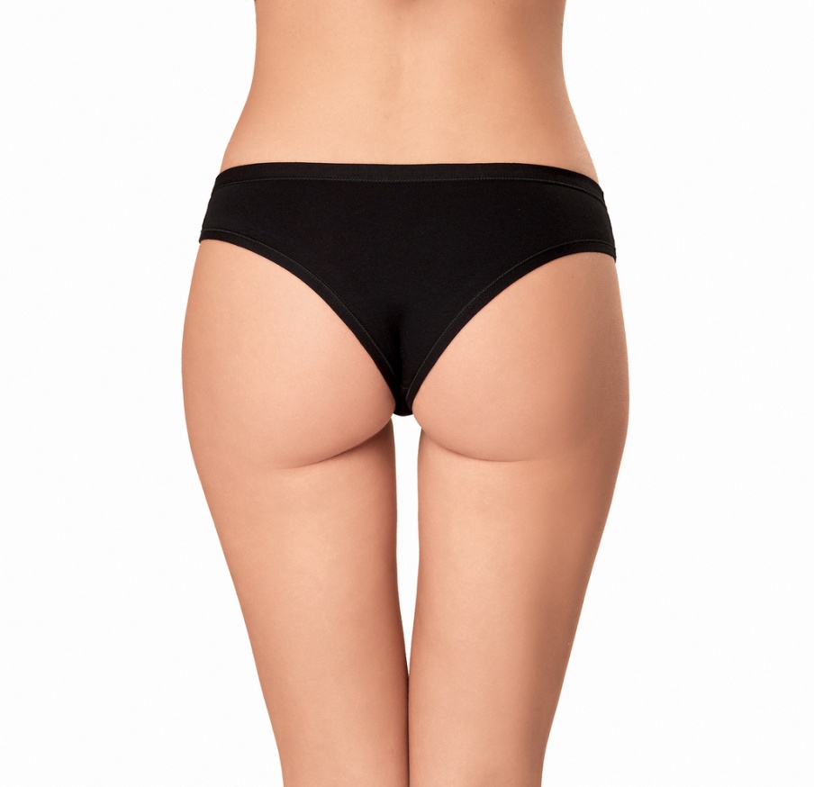 3 PACK BLACK PANTY WITH LOGO