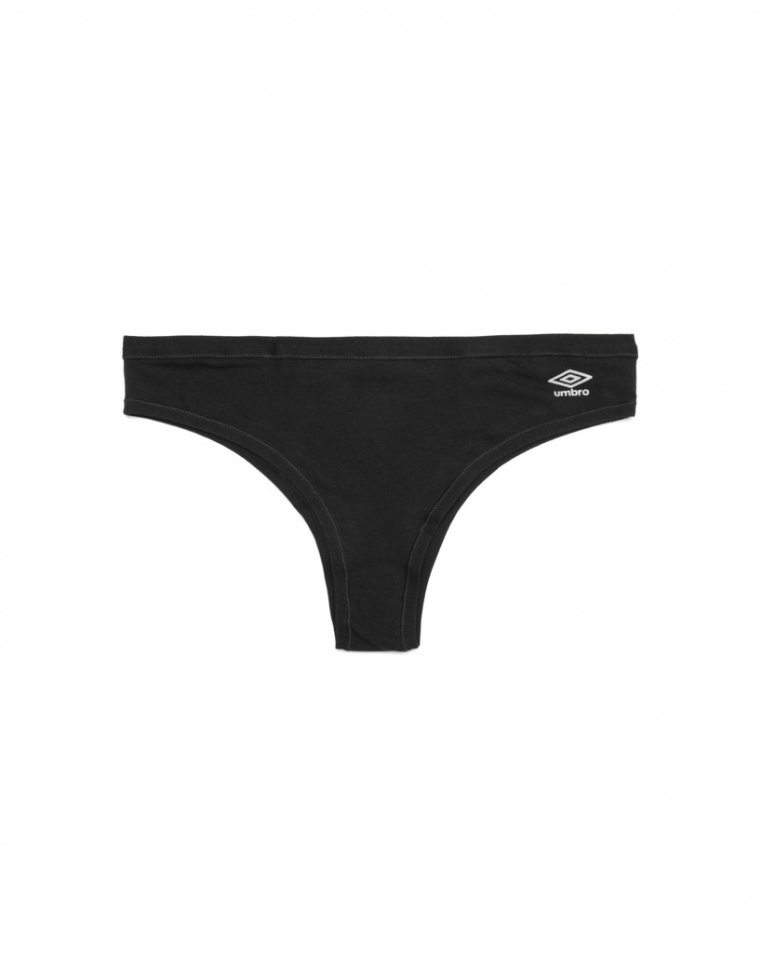 3 PACK THONG BLACK WITH LOGO