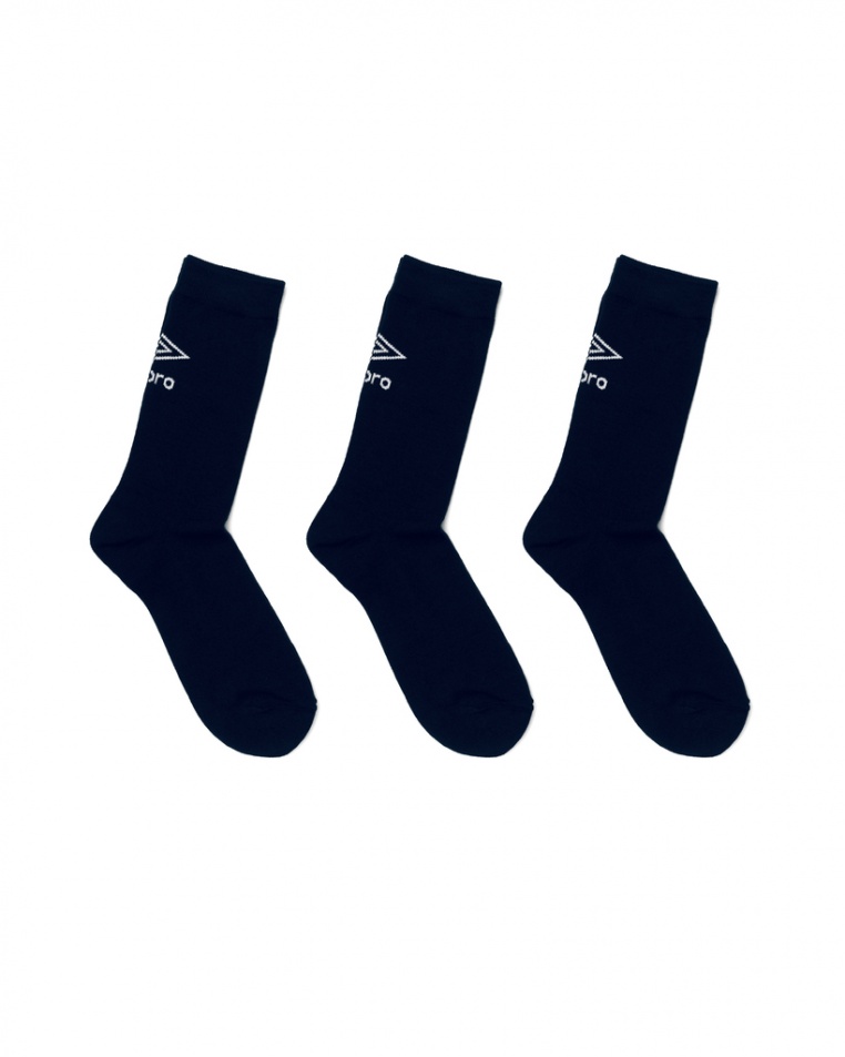 3 PACK Umbro Combed Navy Socks