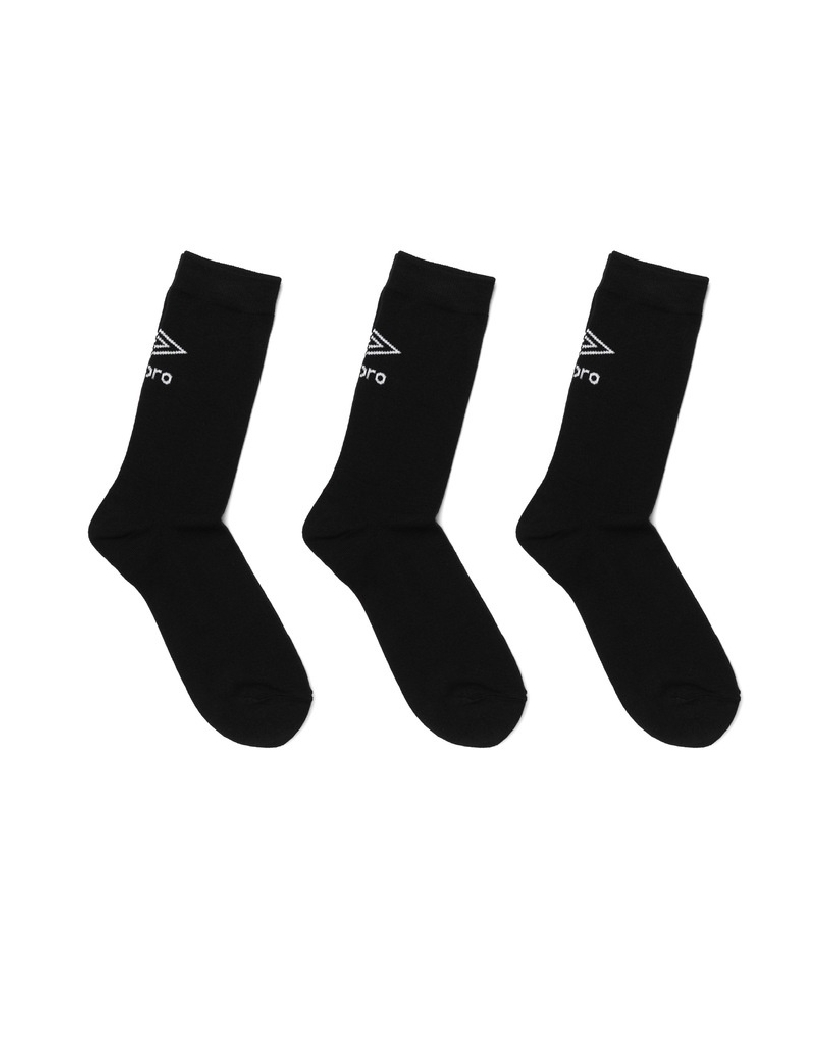 PACOTE DE 3 Meias Umbro Penteadas Pretas