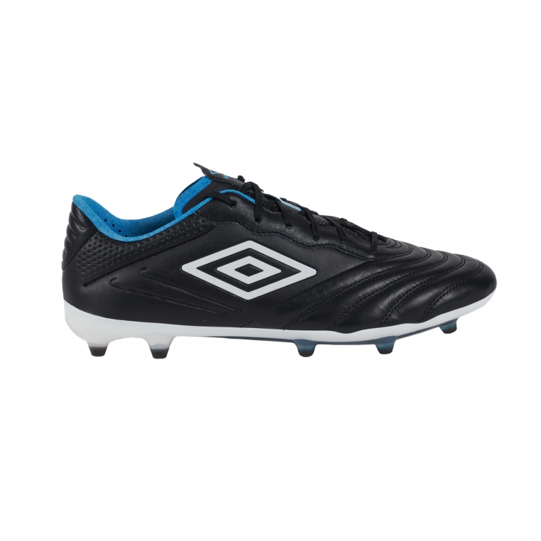 UMBRO TOCCO III PRO FG FOOTBALL BOOT BLACK / WHITE / MALIBU BLUE