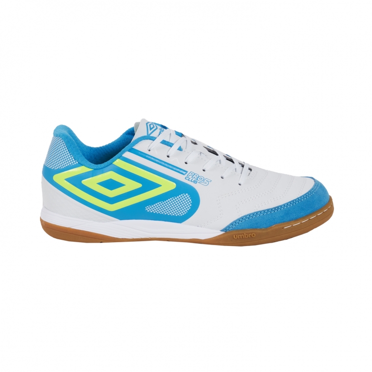 UMBRO CLUB 5 BUMPWHITE / SAFETY YELLOW / MALIBU BLUE FOOTBALL BOOT