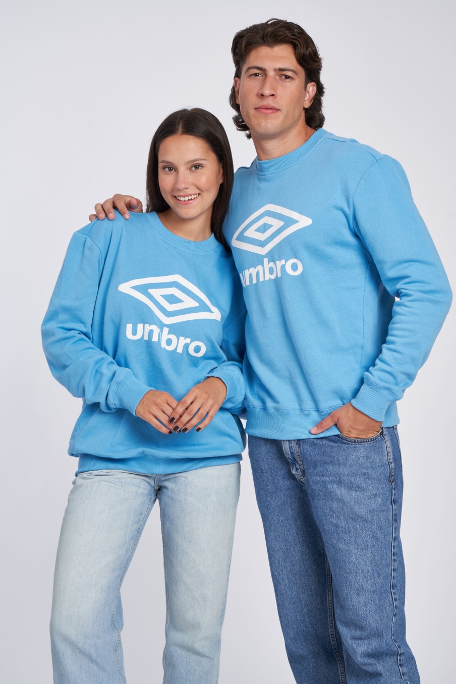 MOLETOM COM LOGO GRANDE UMBRO FW SWEAT HERITAGE AZUL