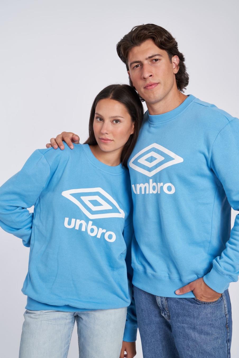 MOLETOM COM LOGO GRANDE UMBRO FW SWEAT HERITAGE AZUL