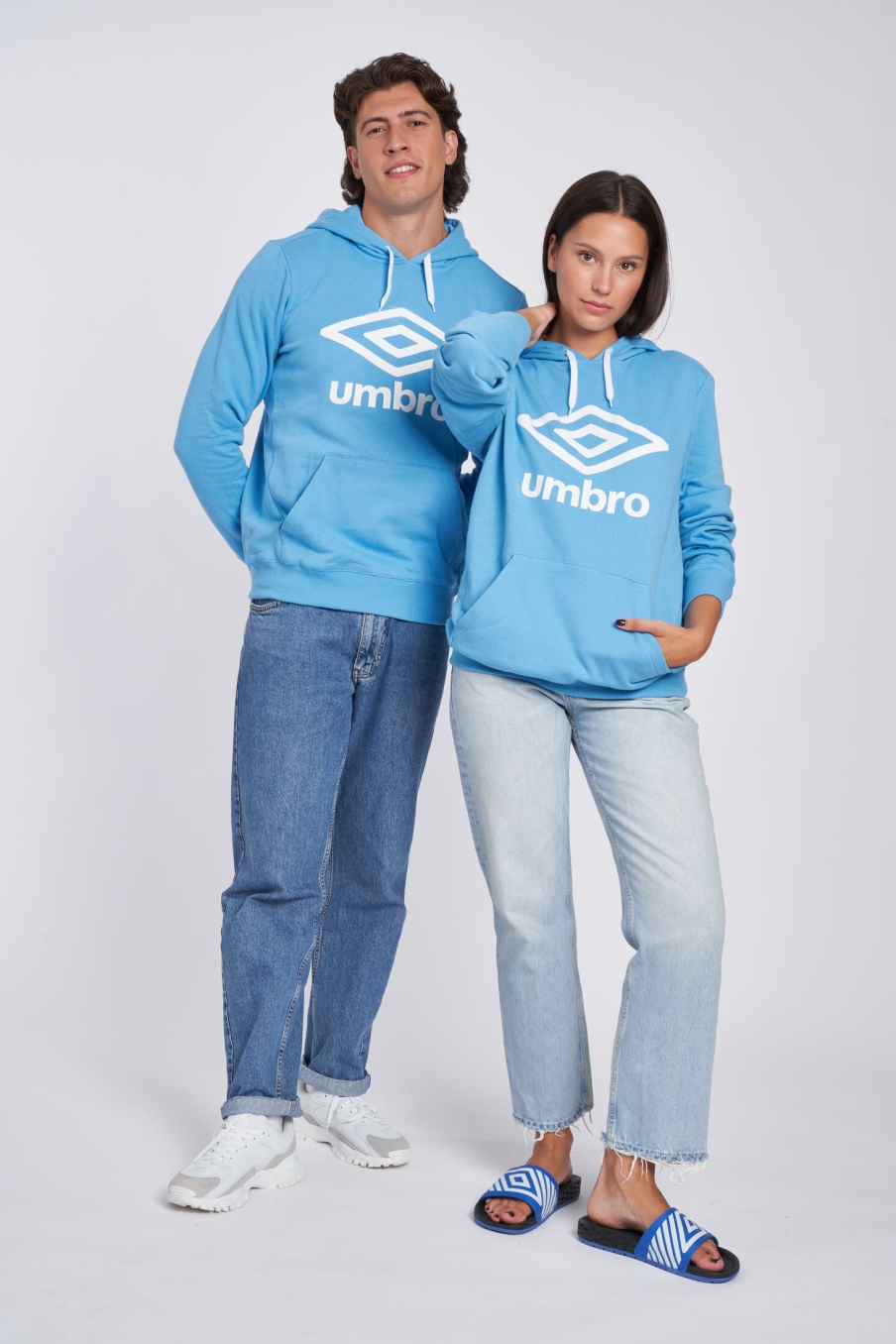 UMBRO FW LARGE LOGO HOODIE HERITAGE BLUE SWEATSHIRT