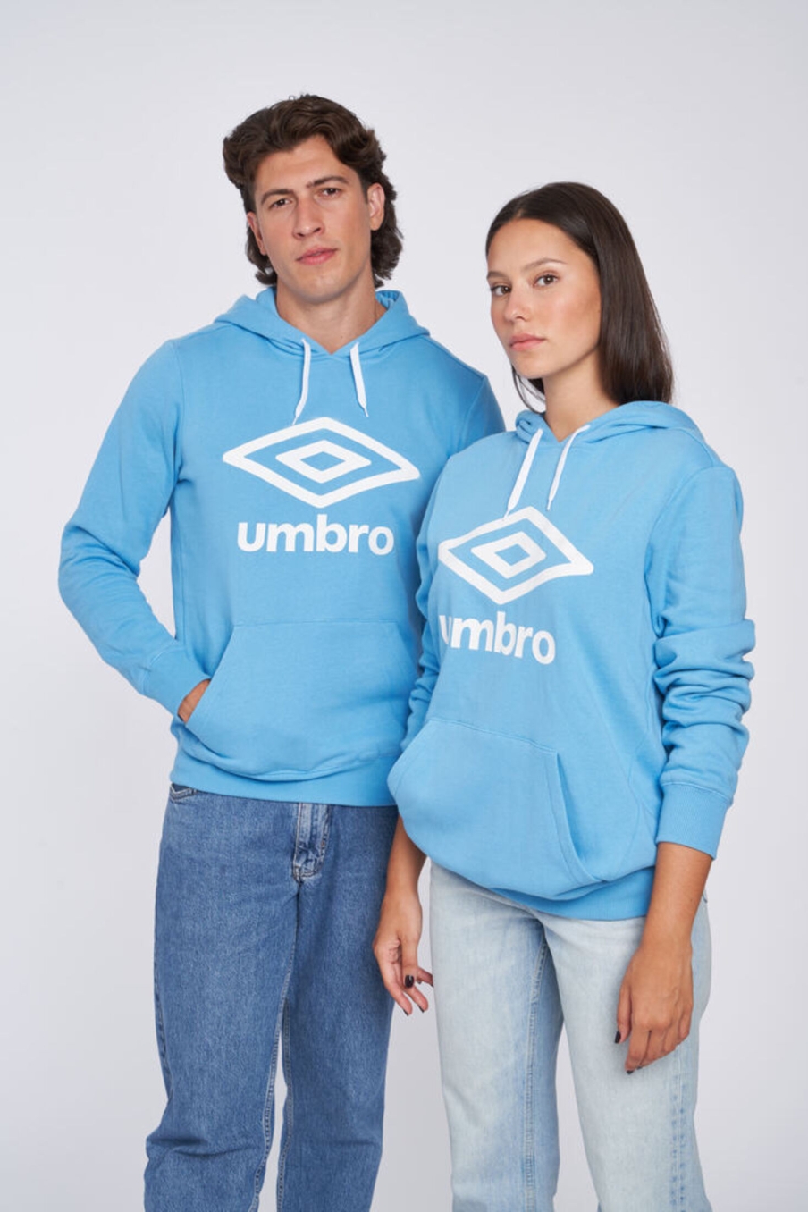 UMBRO FW LARGE LOGO HOODIE HERITAGE BLUE SWEATSHIRT