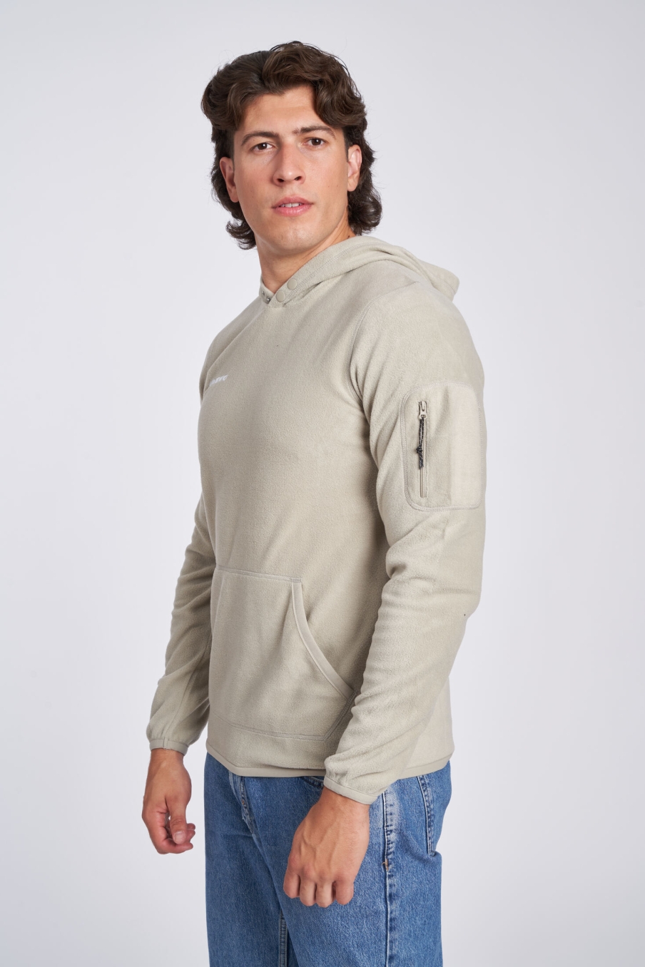 UMBRO FLEECE HOODIE BEIGE FLEECE SWEATSHIRT