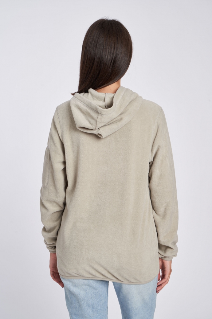 SUDADERA POLAR UMBRO FLEECE HOODIE BEIGE