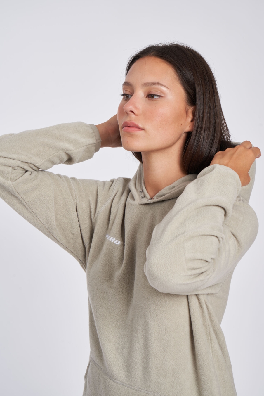 UMBRO FLEECE HOODIE BEIGE FLEECE SWEATSHIRT