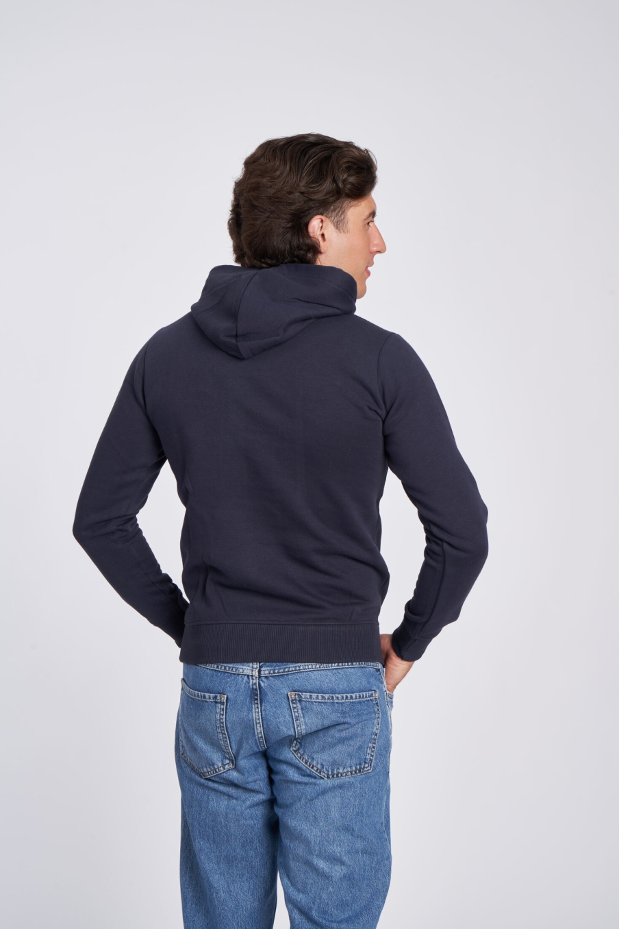 Φούτερ με κουκούλα Umbro Wardrobe Large Logo Navy / White / Navy