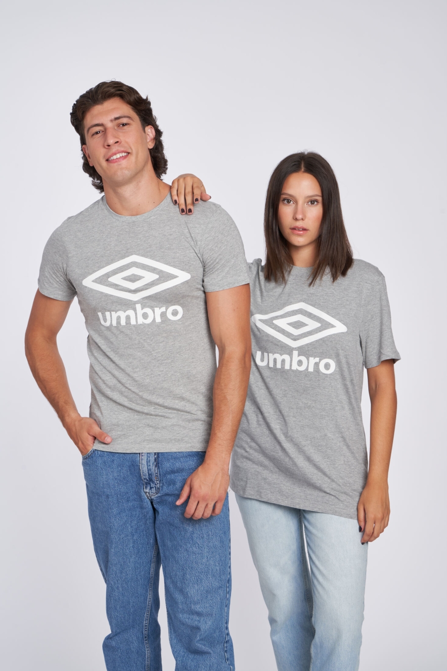 Umbro Wardrobe Large Logo T-shirt Gray / White / Gray