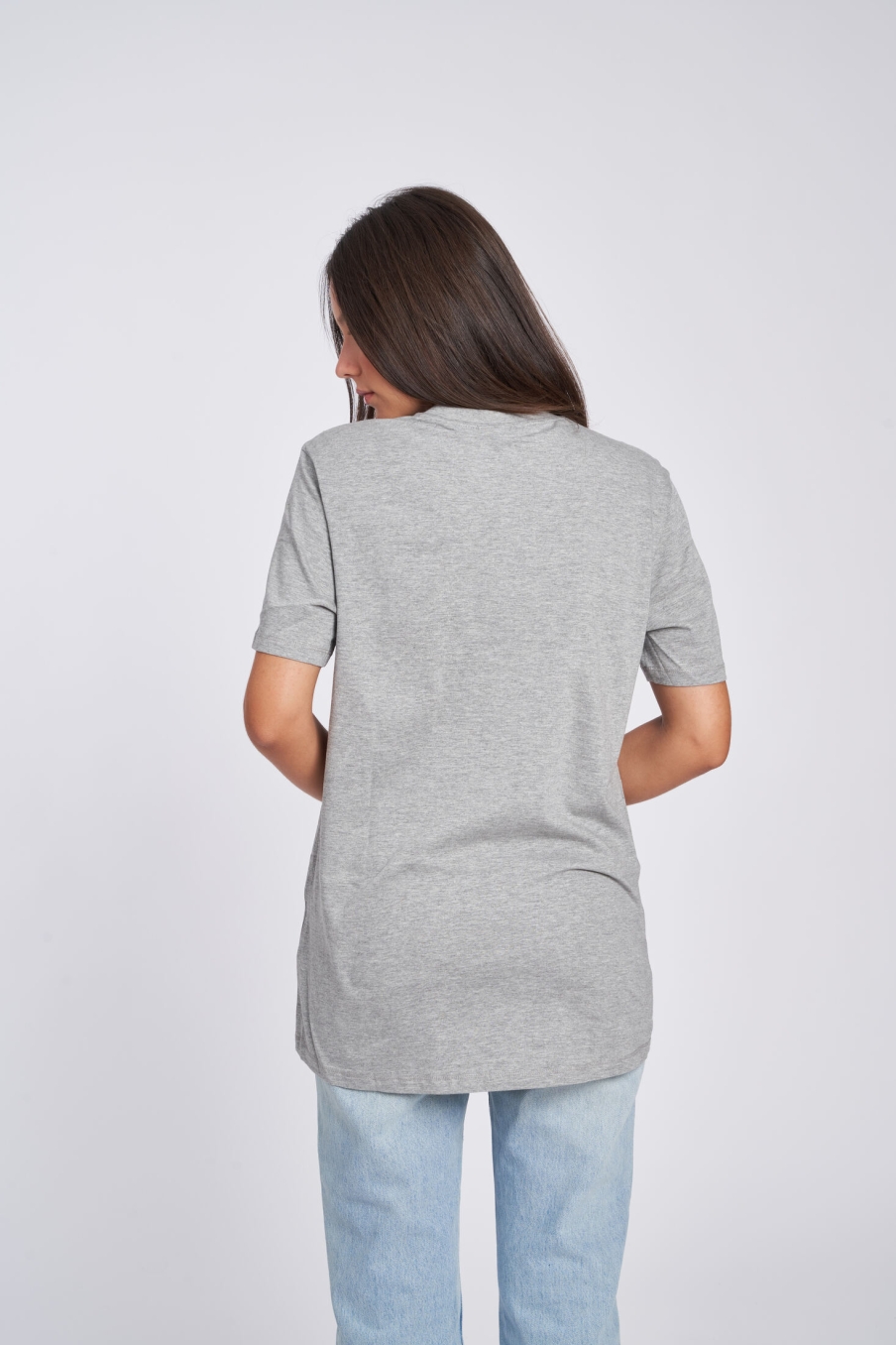 T-shirt Umbro Wardrobe Grande Logo Cinza/Branco/Cinza